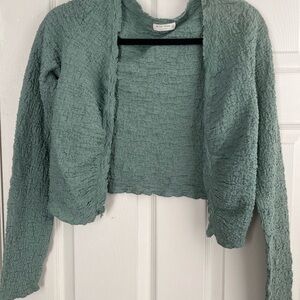 Brandy Melville Textured Teal Cardigan